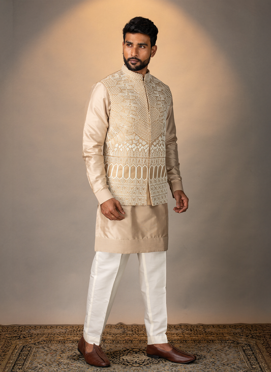 Pearl Embroidered Jacket Set