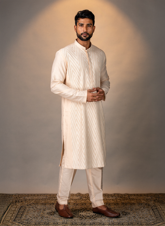 Blush Pink Pintuck Kurta Set