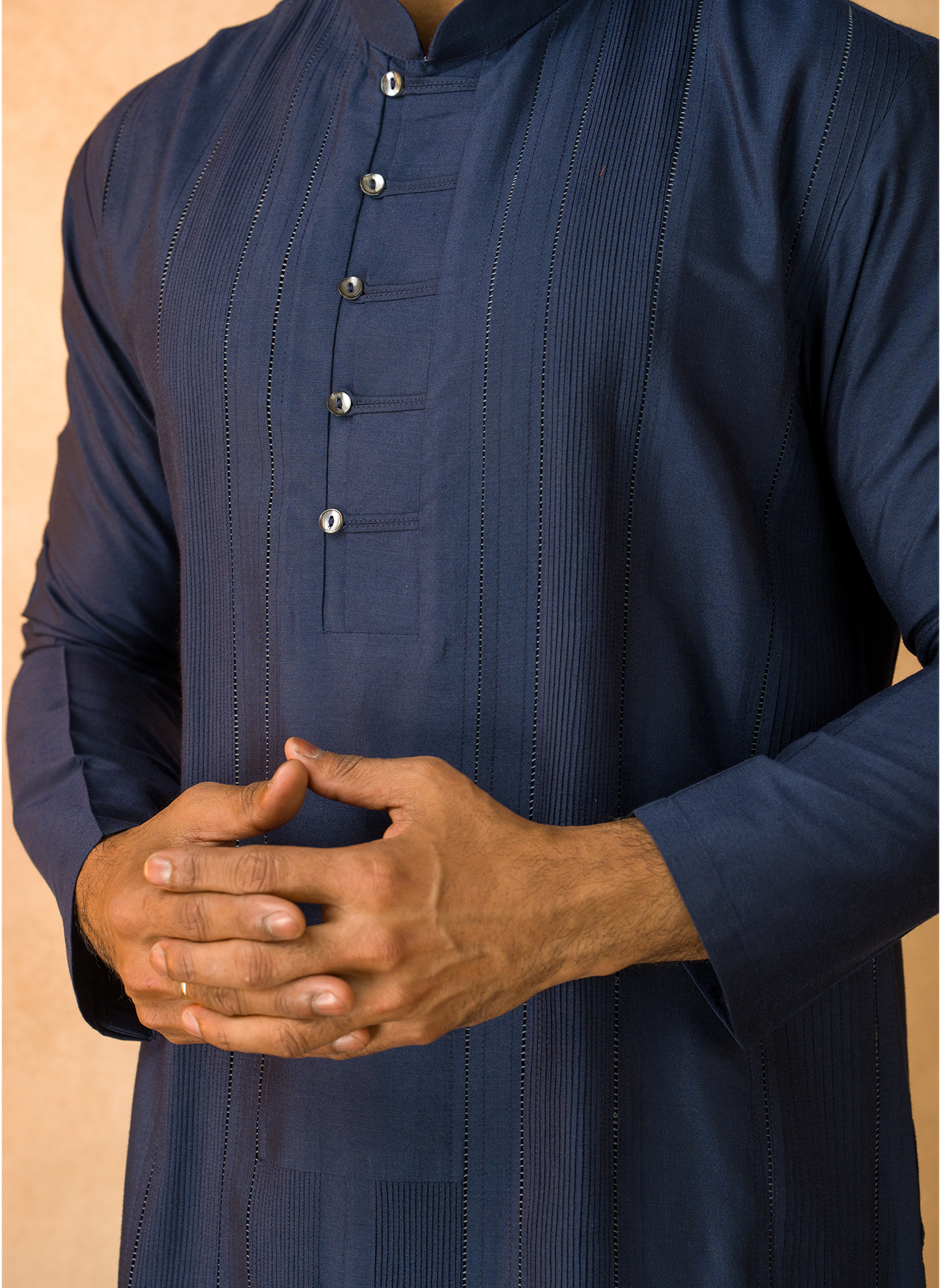 Navy Blue Beading Kurta Set