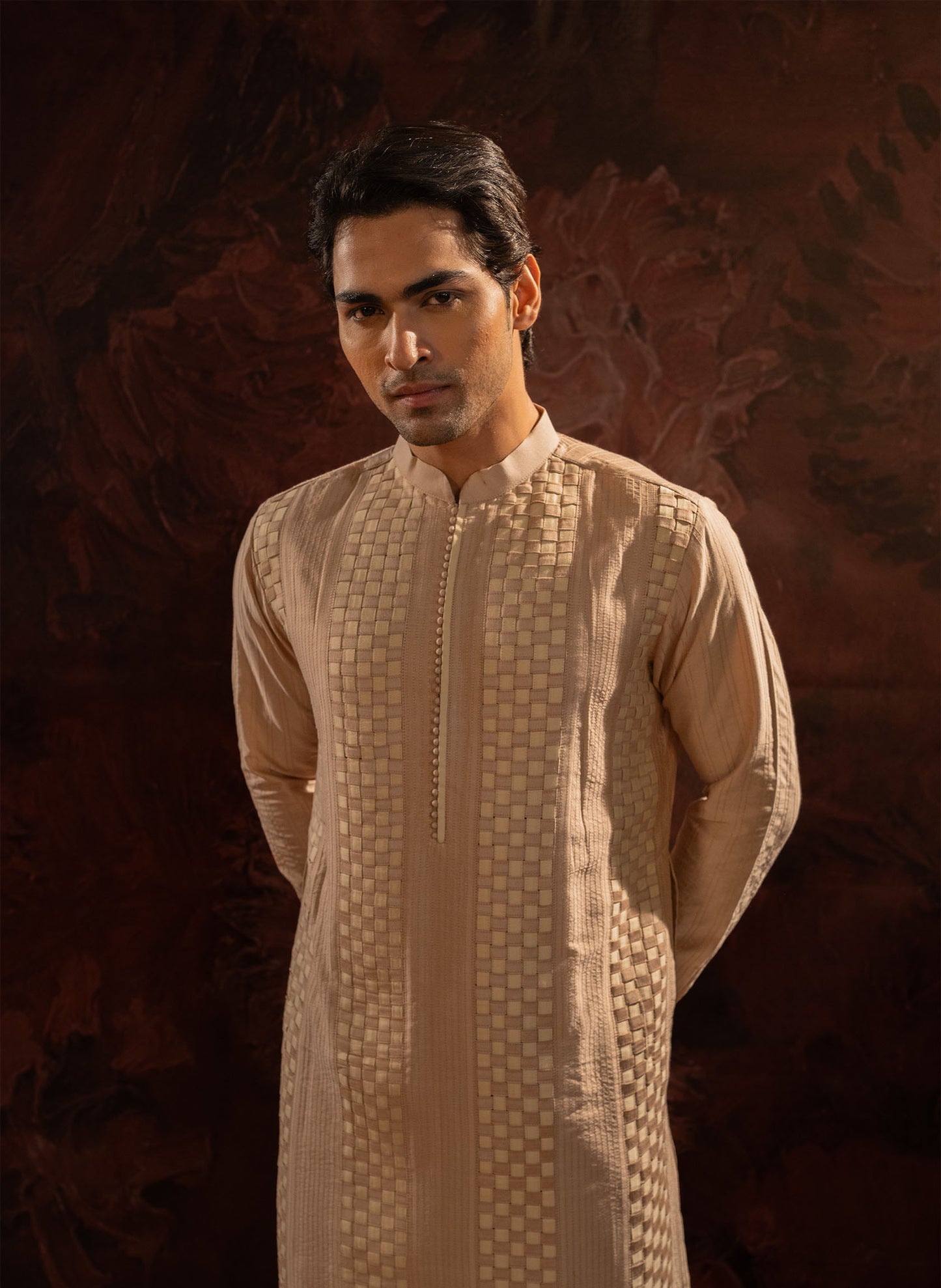pearl-mesh-pintuck-kurta-set