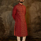 maroon-silk-hand-embroidery-kurta-set