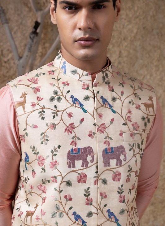 Jungle Jaal Jacket Kurta Set