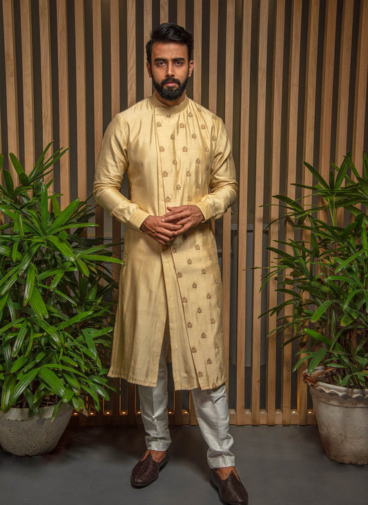 beige-embroidered-asymmetric-kurta-set