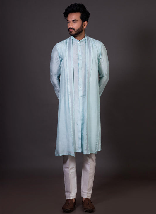aqua-jacket-style-kurta-set