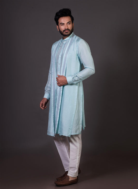 aqua-jacket-style-kurta-set