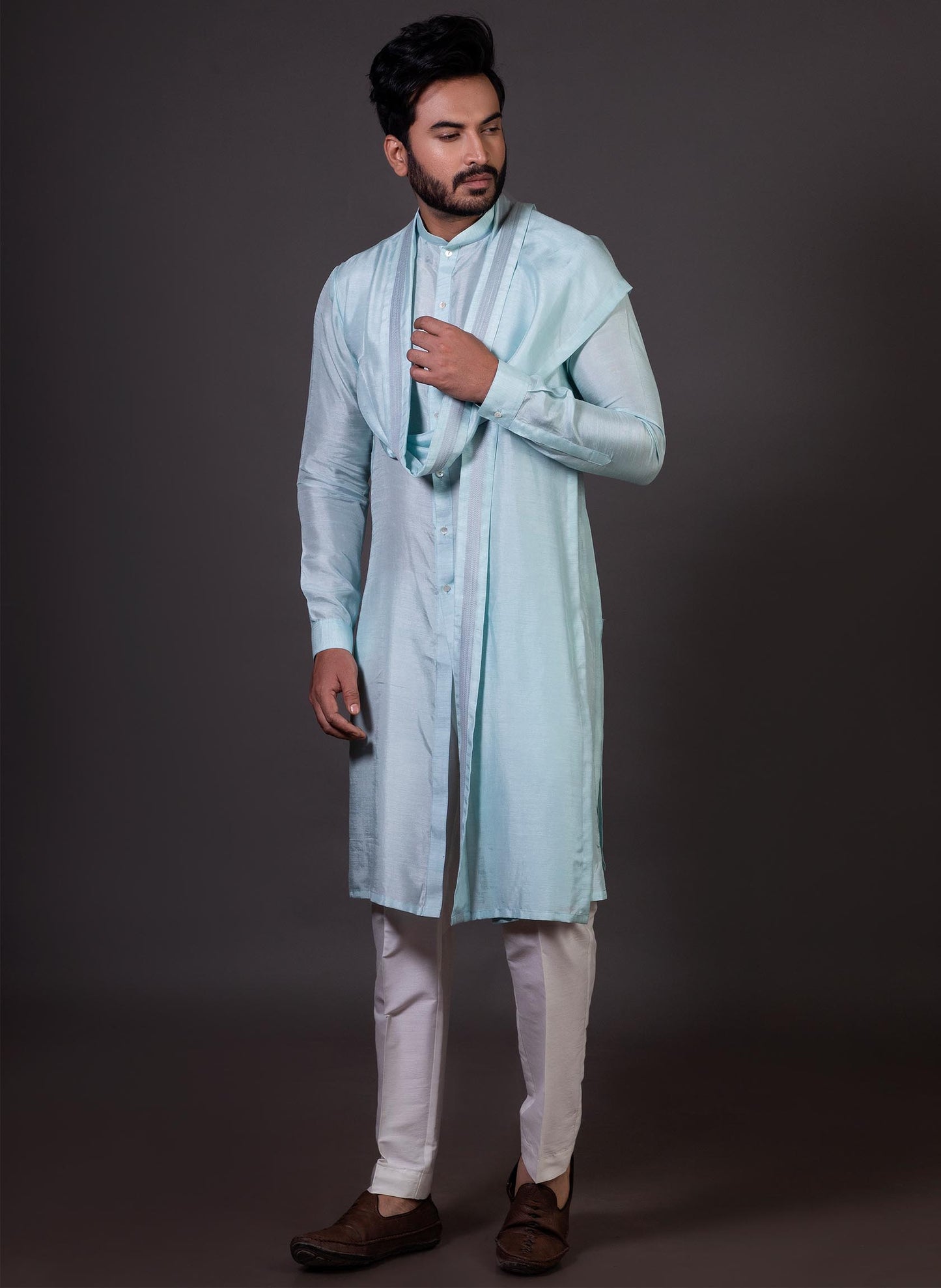 aqua-jacket-style-kurta-set