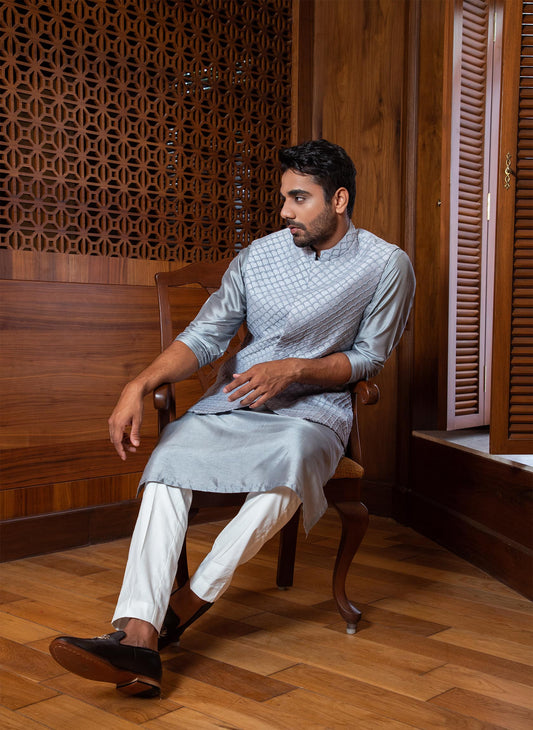 frost-blue-hand-embroidered-jacket-with-kurta-set