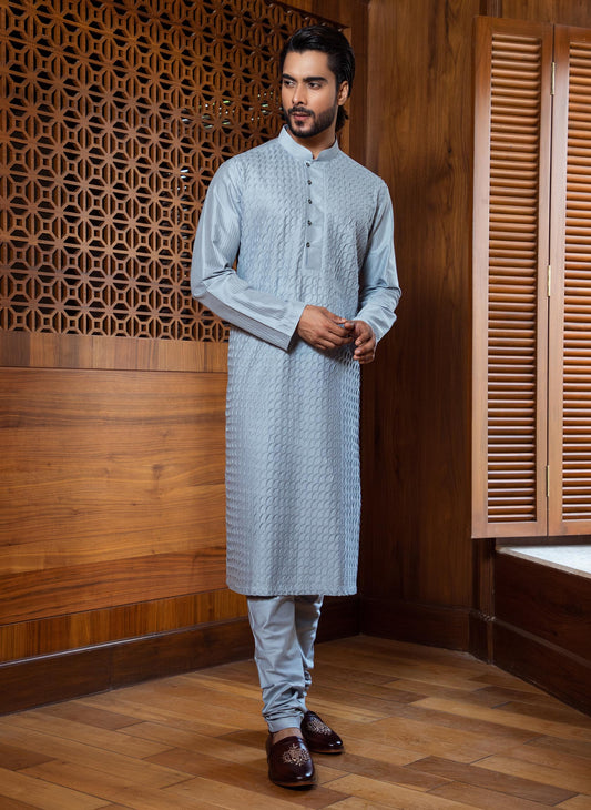 frost-blue-shell-tucks-kurta-set