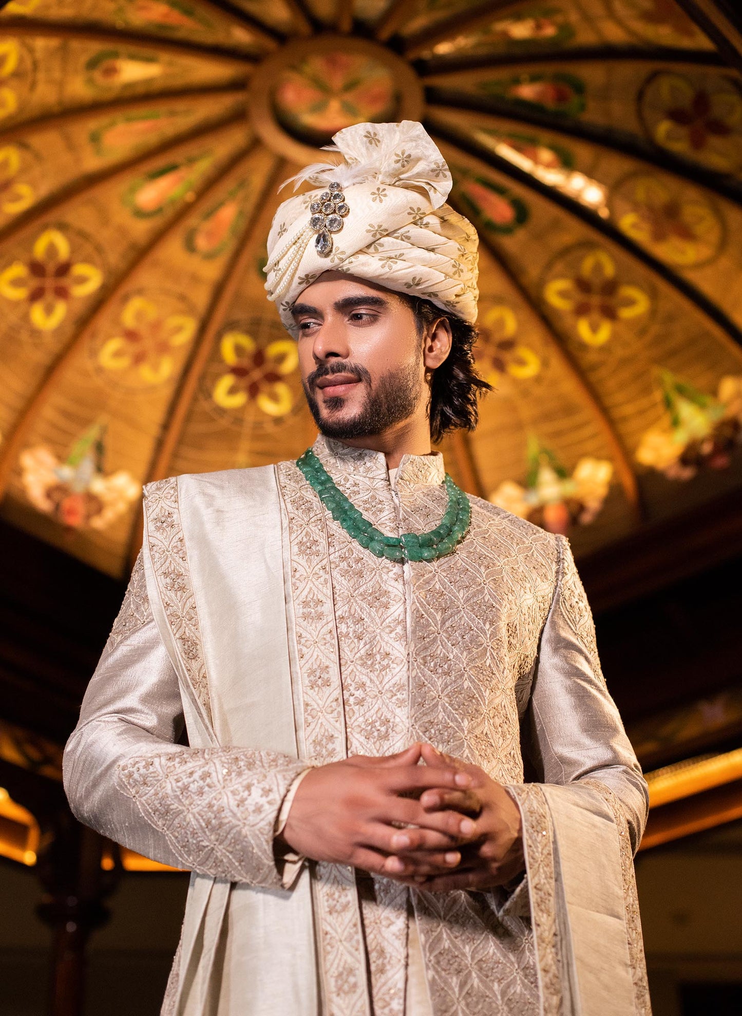 hand-embroidered-sherwani-with-kurta-and-dupatta-set