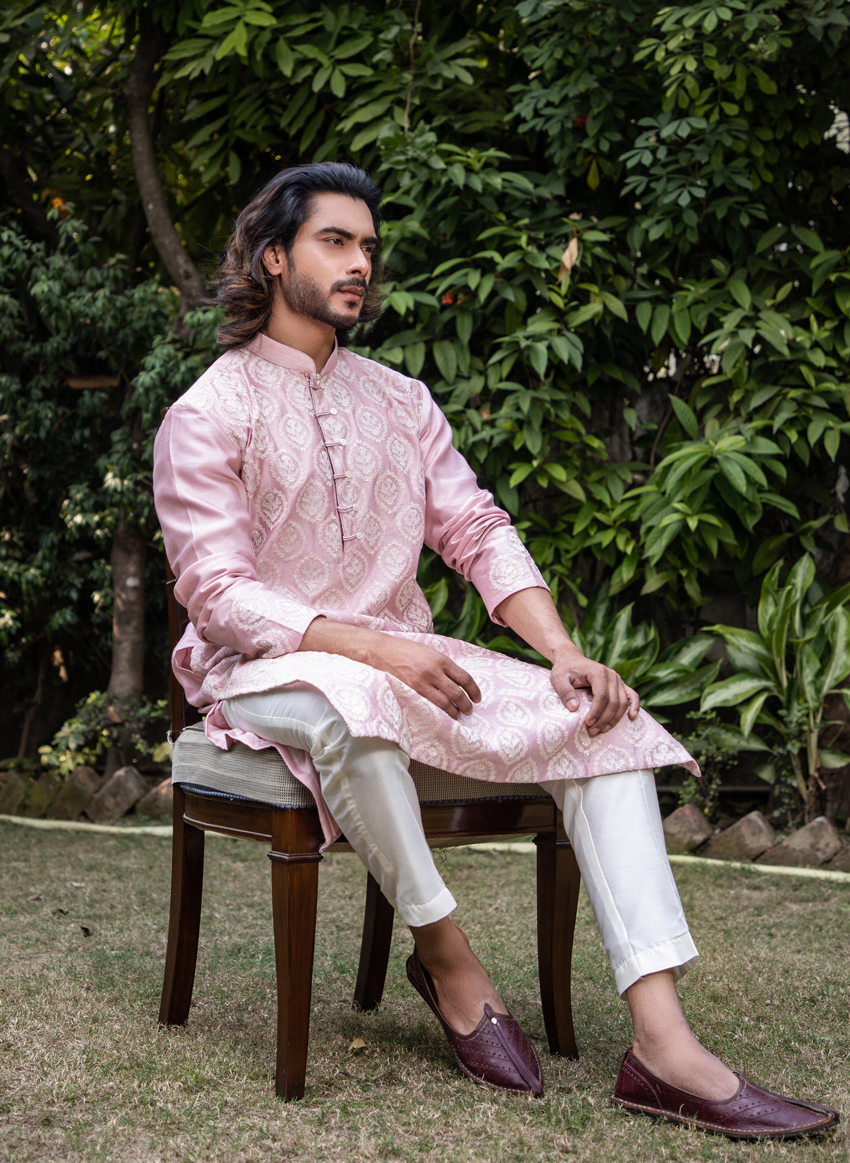 mauve-embroidered-kurta-set