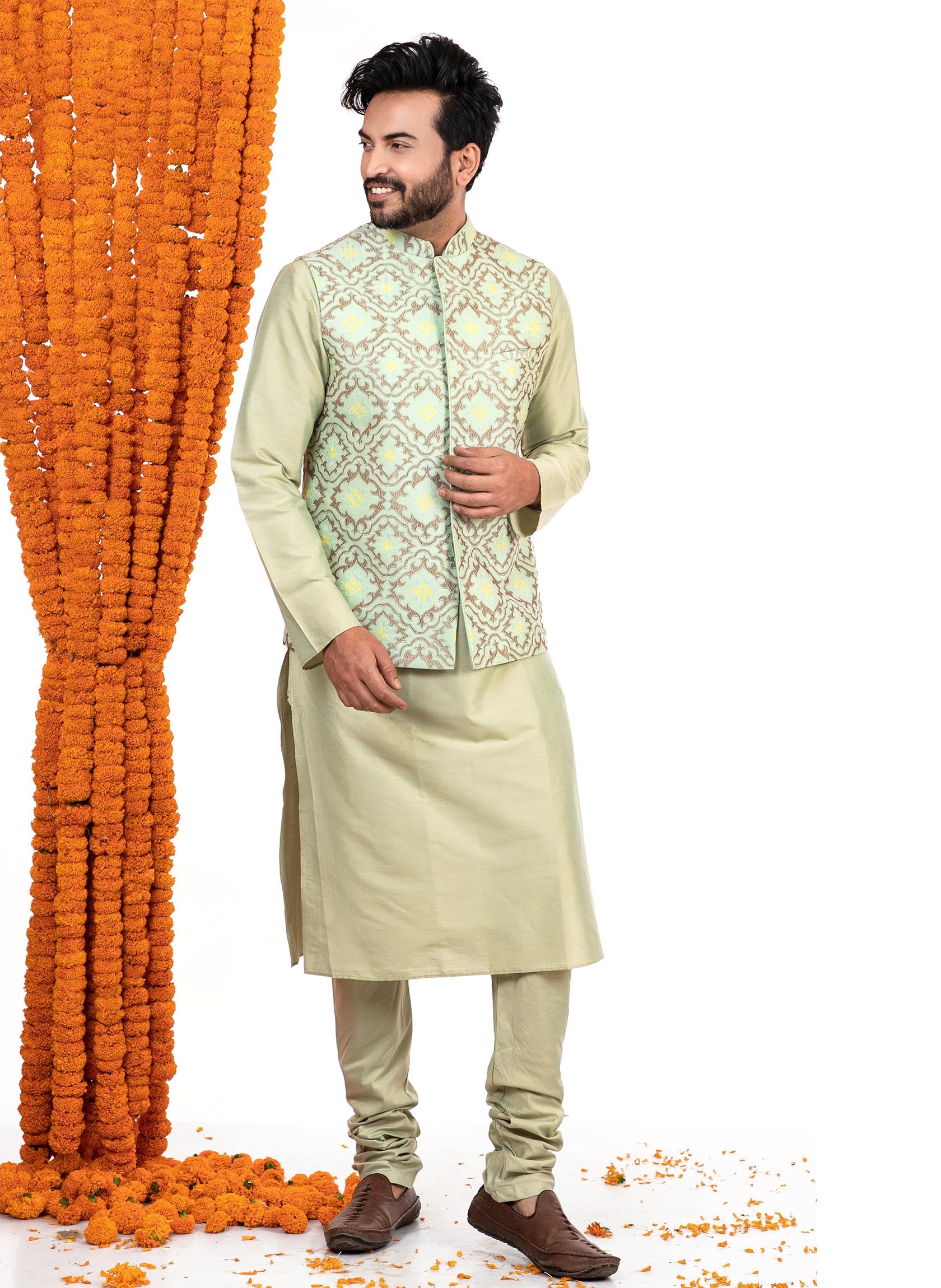 mint-patchwork-jacket-set