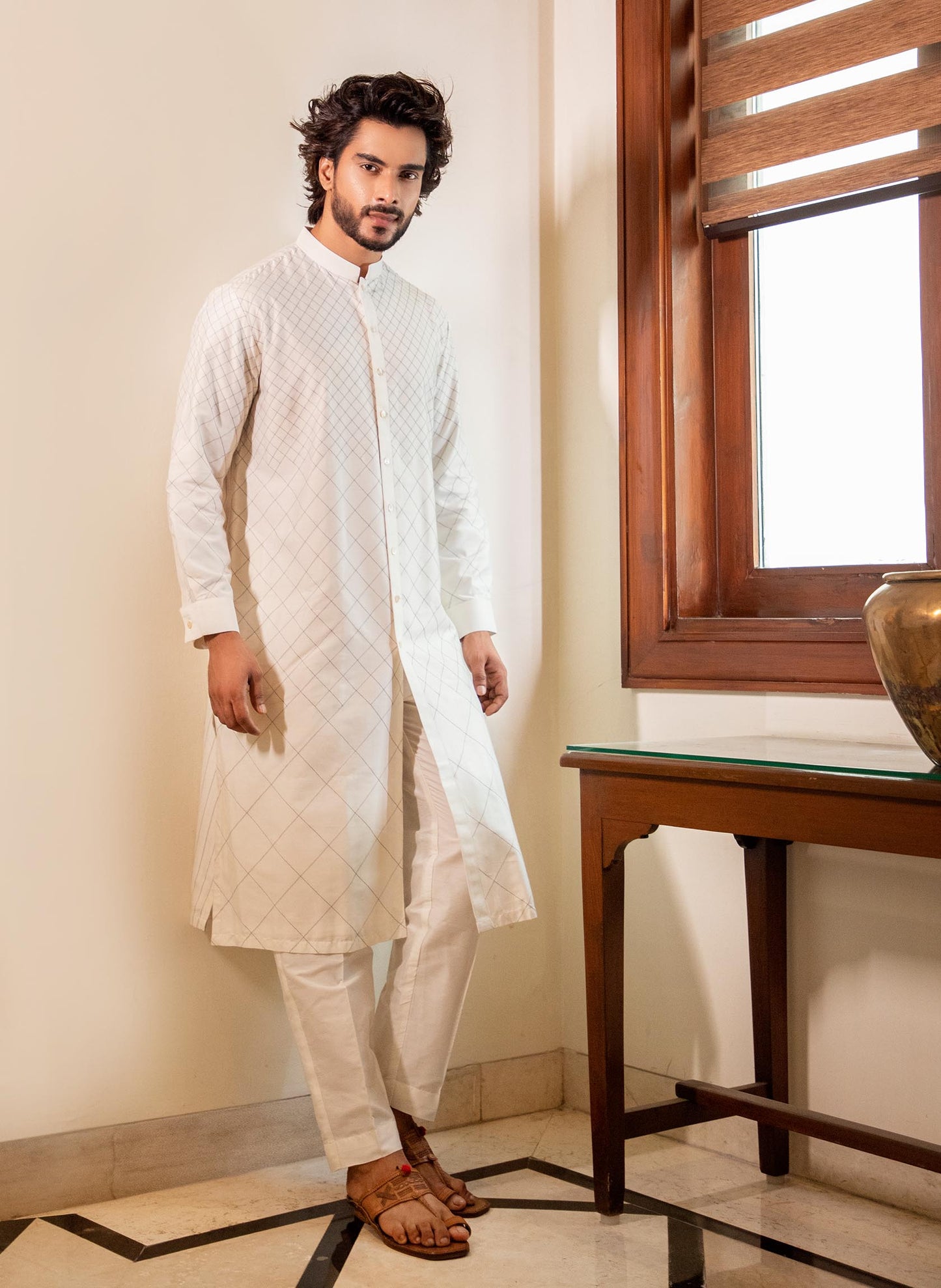 offwhite-front-open-kurta-set