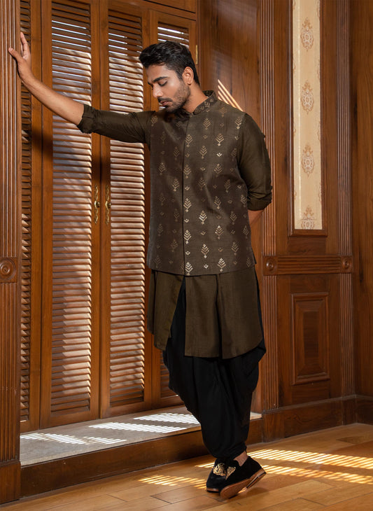 olive-hand-embroidered-jacket-with-kurta-set