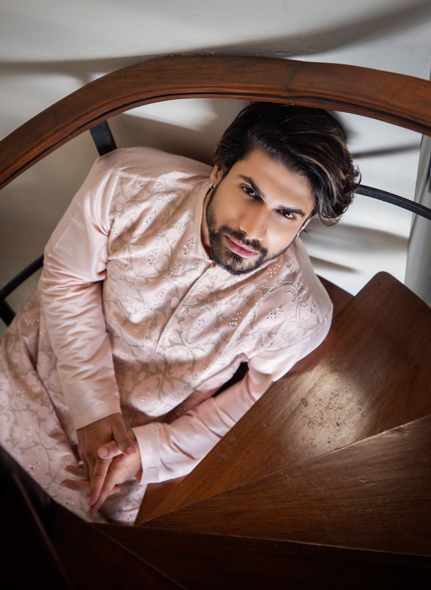 Powder Pink Applique Kurta Set
