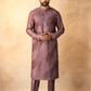 Purple Waves Pintuck Kurta Set