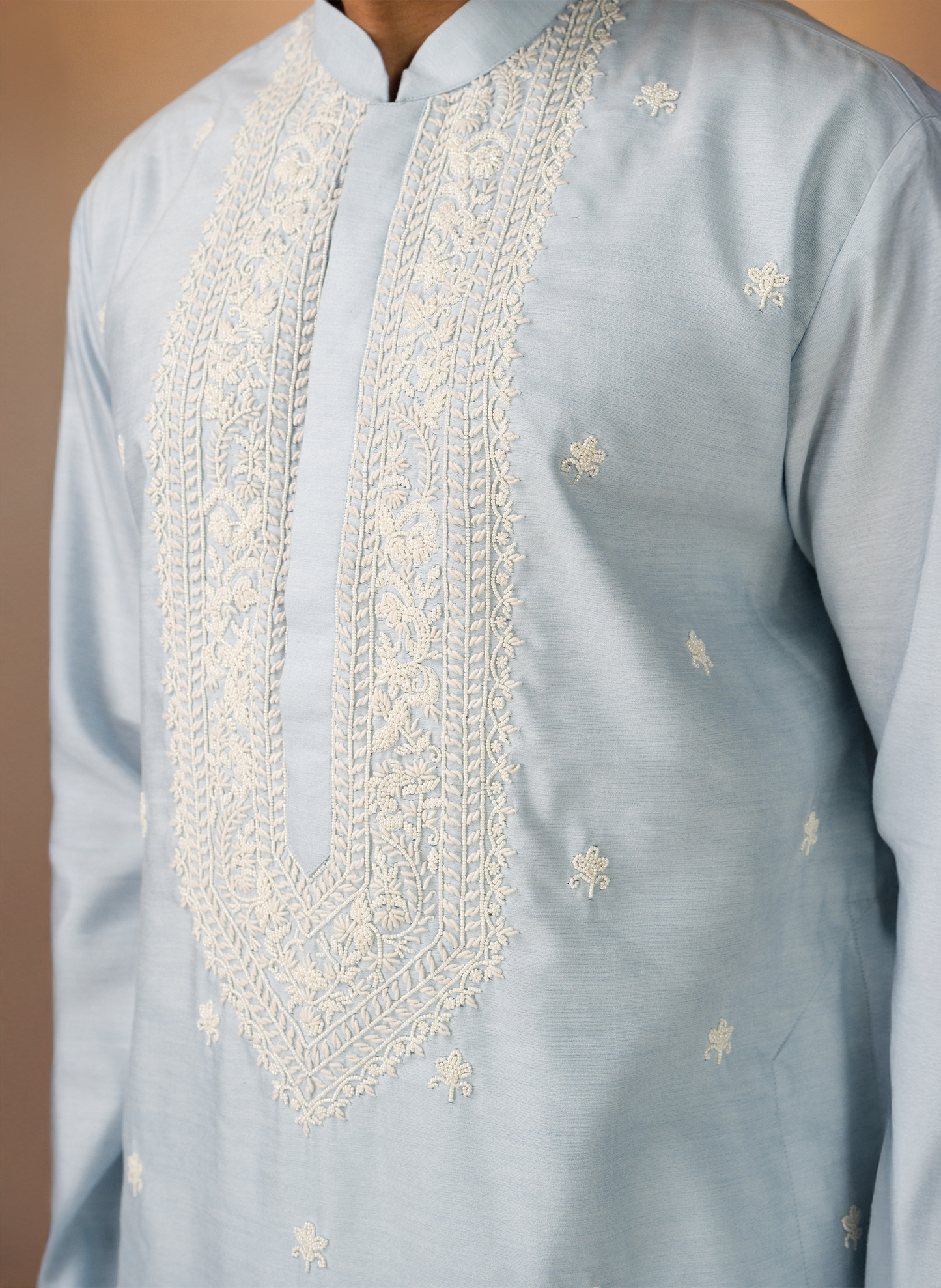 Blue Moti Kurta Set