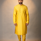 Mustard Twist Pintuck Kurta Set