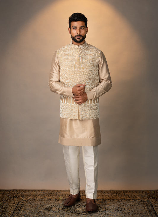 Pearl Embroidered Jacket Set