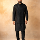 Black Cutdana Jacket set