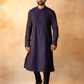Navy Blue Dual Pintuck Kurta Set