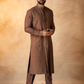 Brown Embroidered Kurta Set