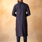 Navy Blue Dual Pintuck Kurta Set