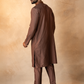 Chocolate Brown Pintuck Kurta Set