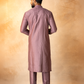 Purple Dual Pintuck Kurta Set