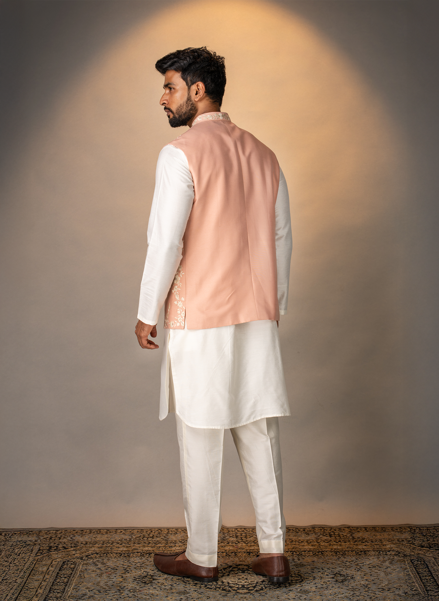 Pink Parsi Jacket Set