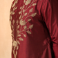 Maroon with Gold Tulips Kurta Set