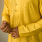 Mustard Twist Pintuck Kurta Set