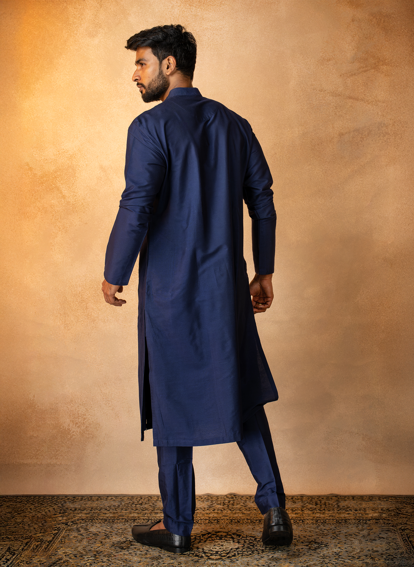 Navy Blue Beading Kurta Set