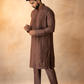 Chocolate Brown Pintuck Kurta Set