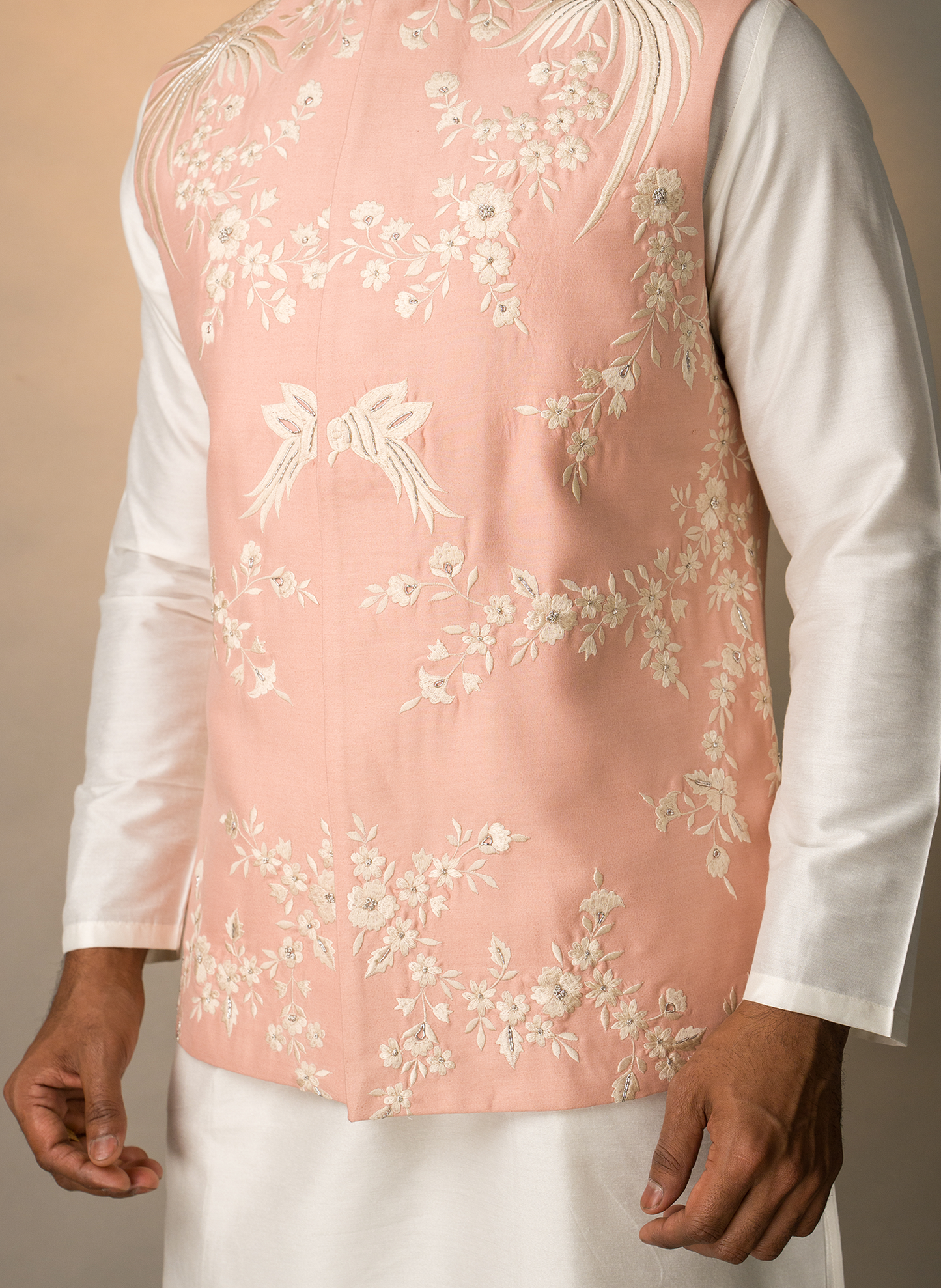 Pink Parsi Jacket Set