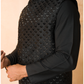 Black Cutdana Jacket set