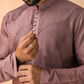 Purple Waves Pintuck Kurta Set