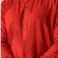Red Chevron Pintuck Kurta Set