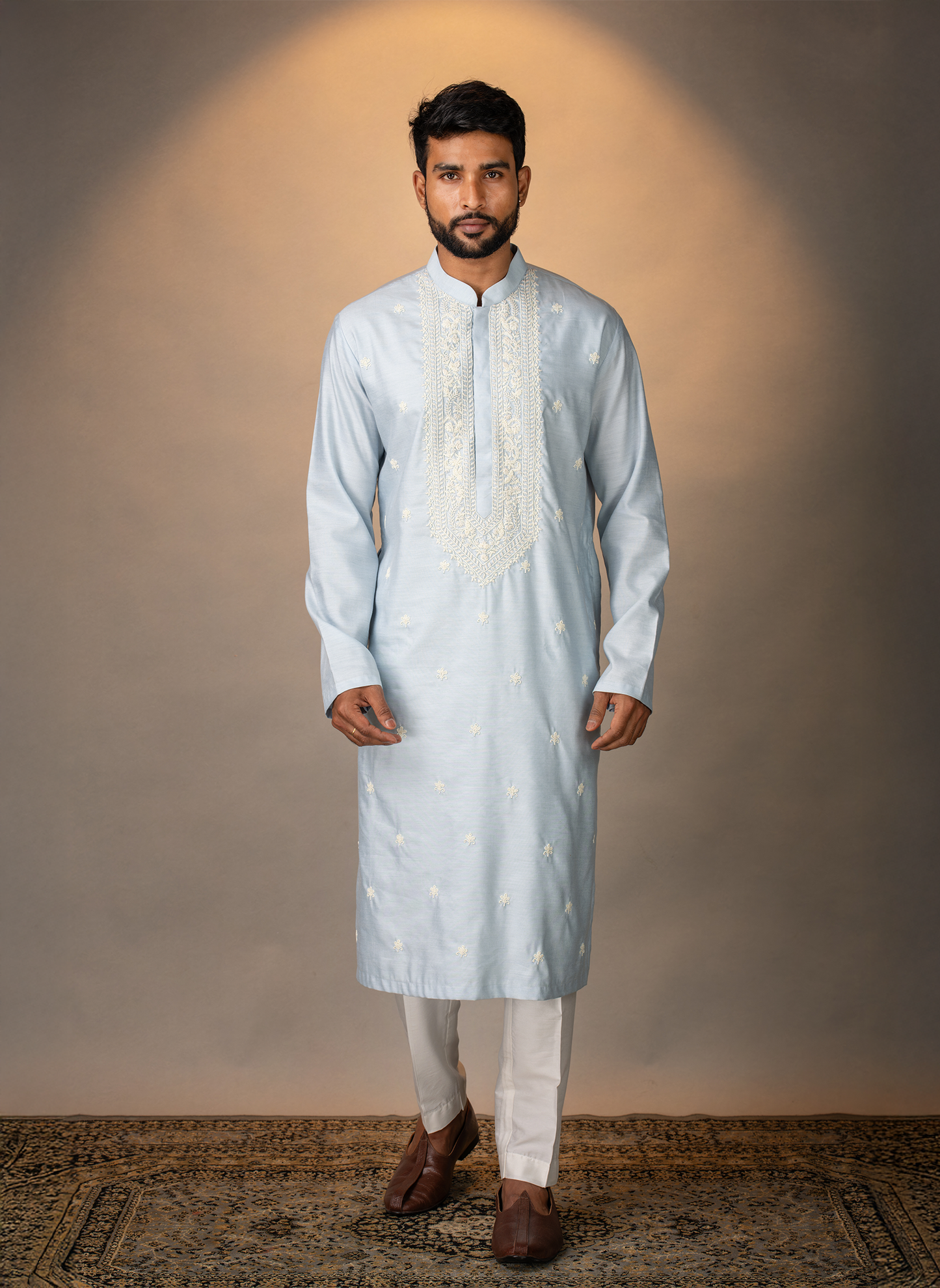 Blue Moti Kurta Set