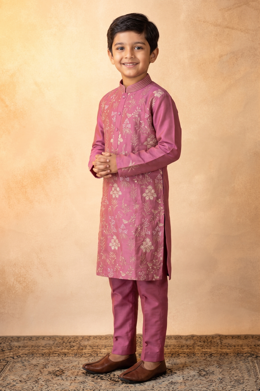 Grape Floral Kurta Set