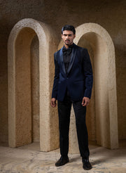 Blue Embellished Tuxedo