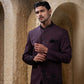Wine & Black Bandhgala Set