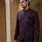 Wine & Black Bandhgala Set