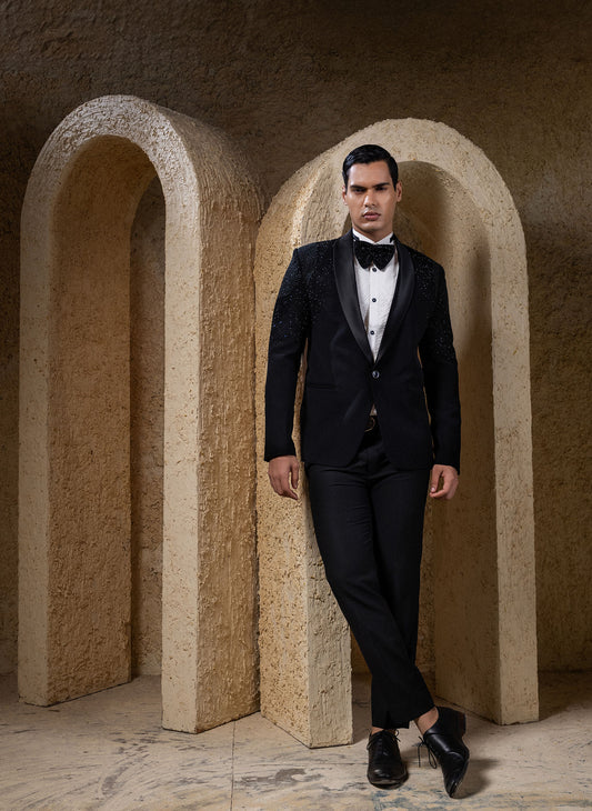 Black Embellished Tuxedo