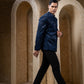 Blue Embellished Bandhgala Set