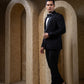 Black Wines Embellished Tuxedo
