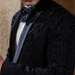 Black Wines Embellished Tuxedo