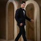 Black Wines Embellished Tuxedo