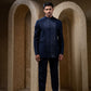 Blue Embroidered Bandhgala Set