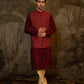 maroon-elephant-embroidered-jacket-with-kurta-set