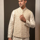 ivory-raw-silk-embroidered-bandi-with-kurta-set